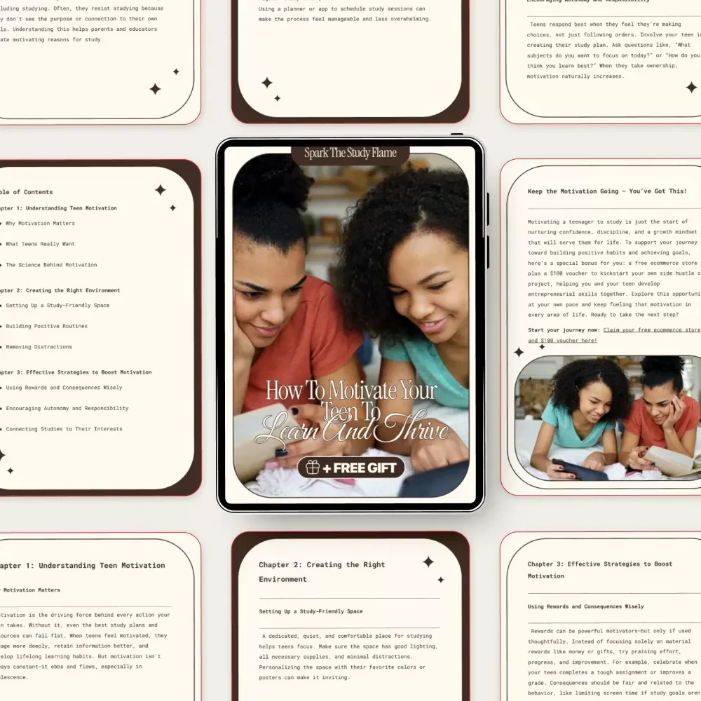 Spark the Study Flame: How to Motivate Your Teen to Learn and Thrive | A Practical Guide for Parents on how to motivate a teenager to study