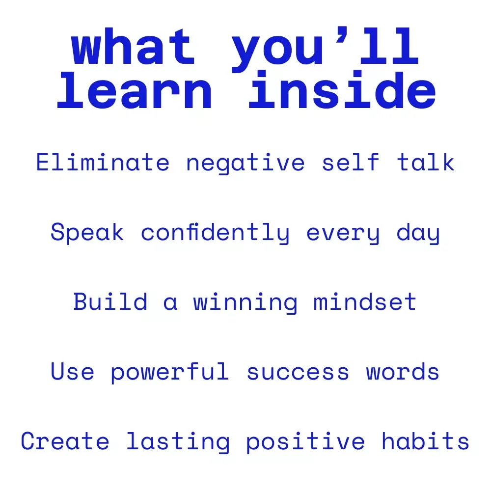 Speak Success: The Words That Shape Winners | Guide to Powerful Words for Success | Confidence Language, Mindset Shift, Personal Growth Digital Download