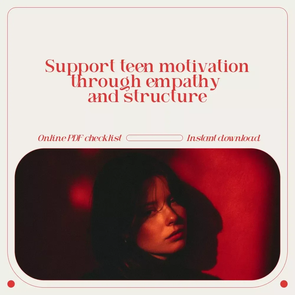 Checklist: Spark Motivation — Your Action Plan to Support a Teen with Depression | Practical Guide for Parents & Caregivers on How to Motivate a Teenager with Depression