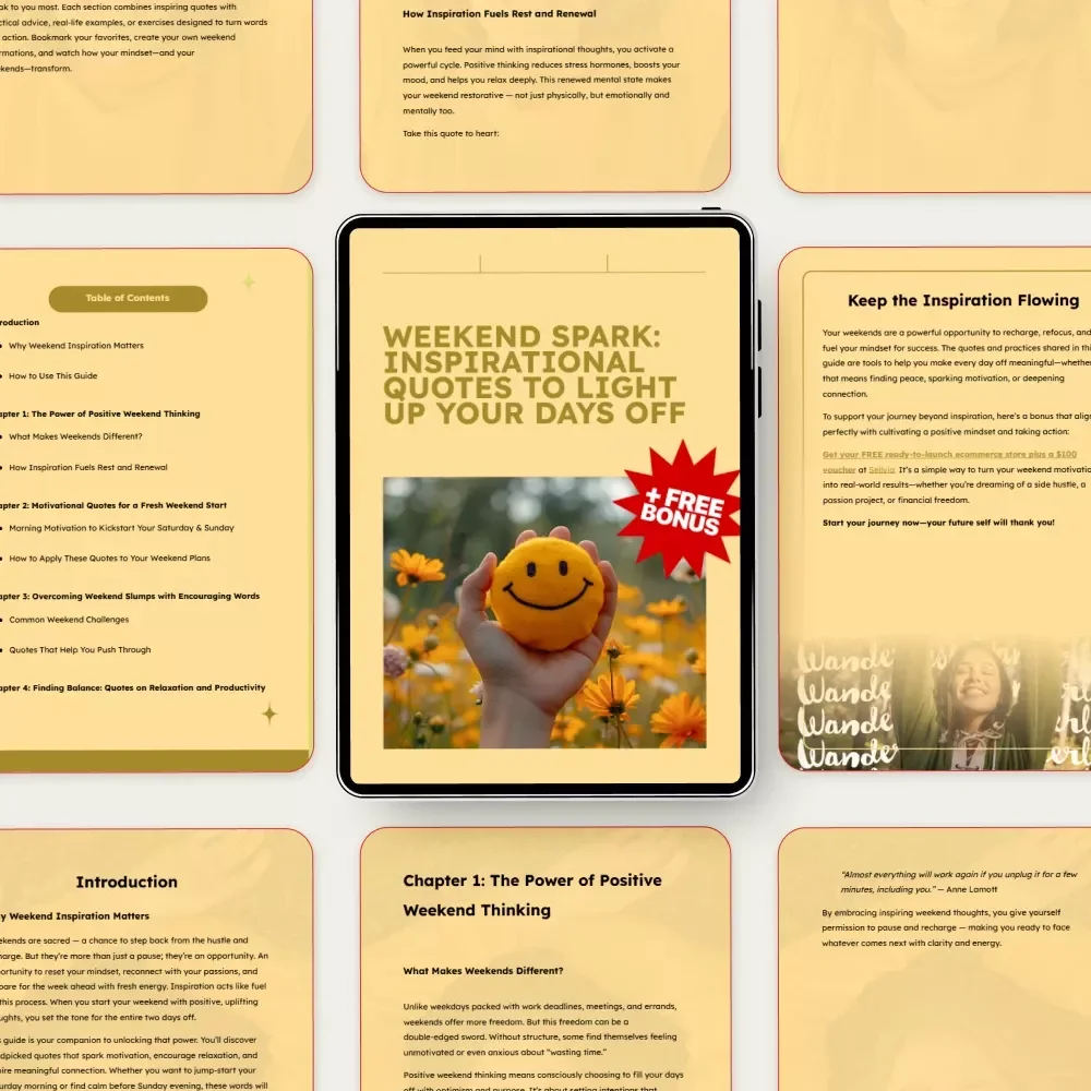Weekend Spark: Inspirational Quotes to Light Up Your Days Off - Weekend Inspirational Quotes eBook