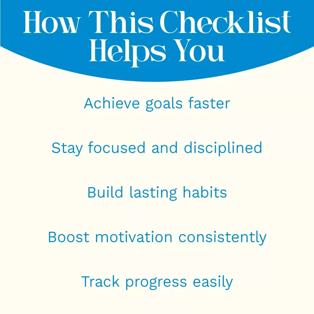 Laser Focus Action Checklist: Your Step-by-Step Guide to Crushing Goals - Digital Download