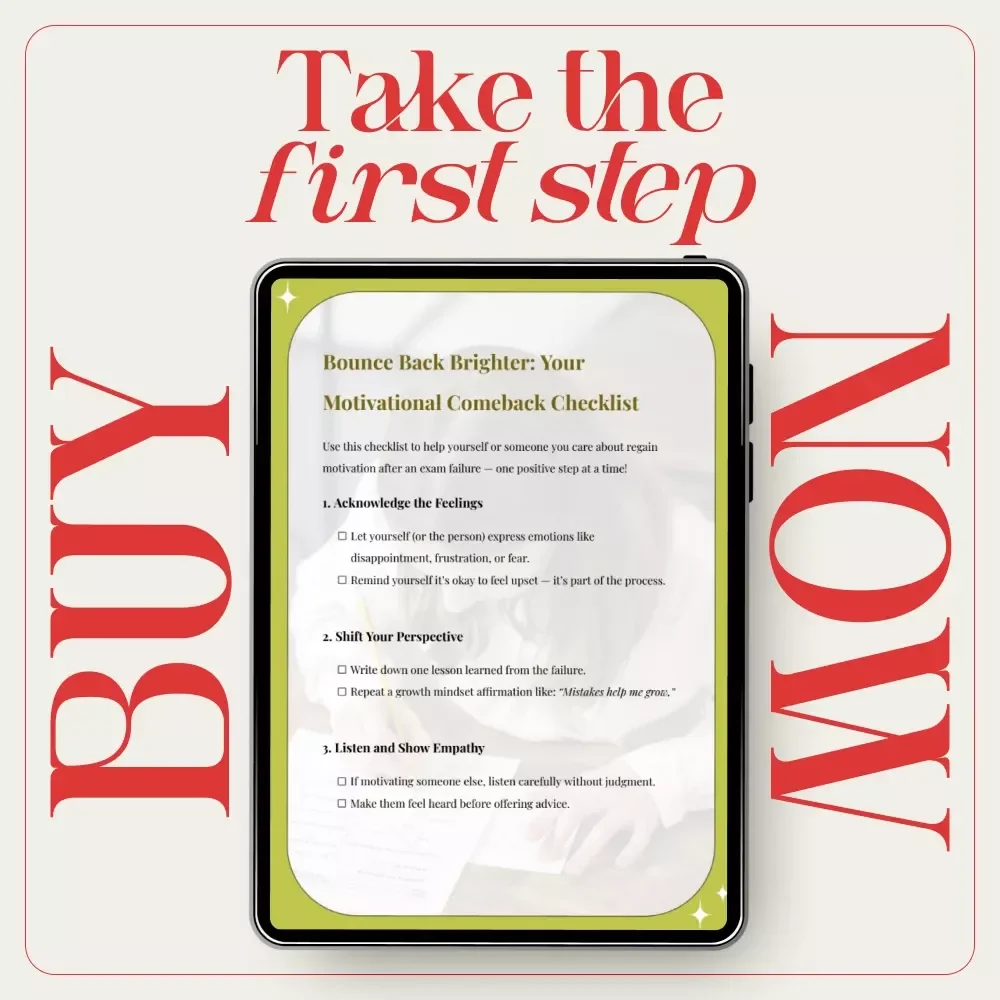 Bounce Back Brighter: Your Motivational Comeback Checklist | Exam Failure Recovery & How to Motivate Someone Who Failed in Exam