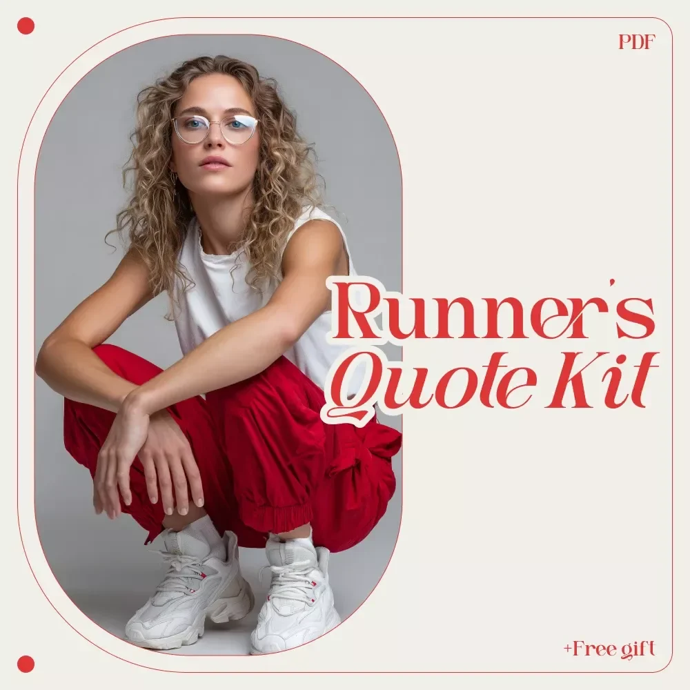 Runner’s Quote Kit: 10 Quick Steps to Keep You Inspired from Start to Finish | Digital Download