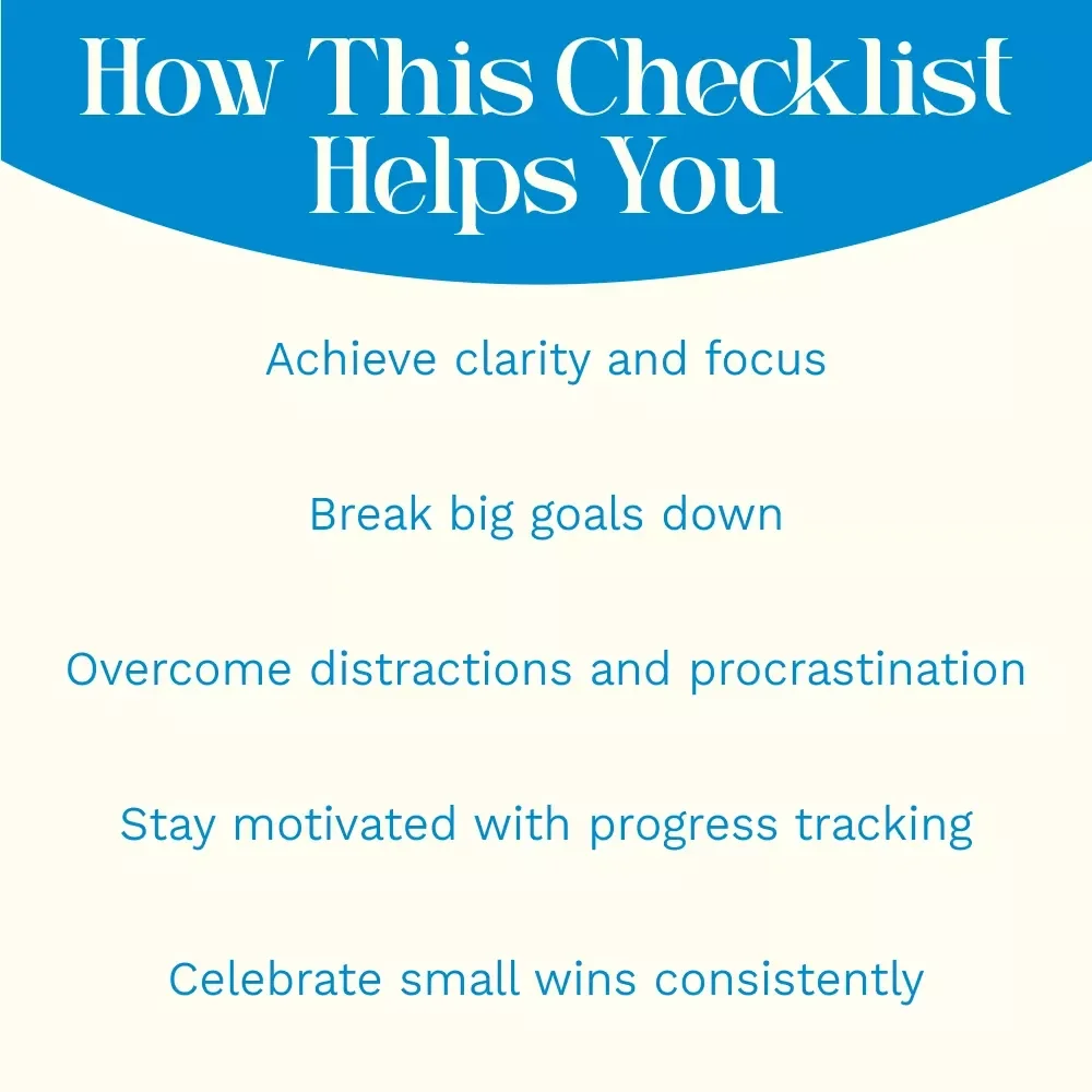 Goal-Getter’s Power Checklist: Your Step-by-Step Guide to Crushing Goals – The Ultimate Goal Setting Guide for Teens