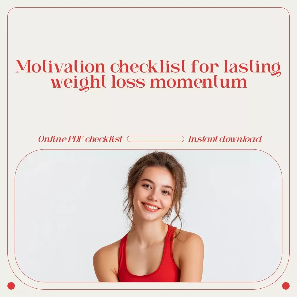 Your Ultimate Motivation Checklist: Ignite Your Weight Loss Journey | How Do I Motivate Myself to Lose Weight Digital Checklist