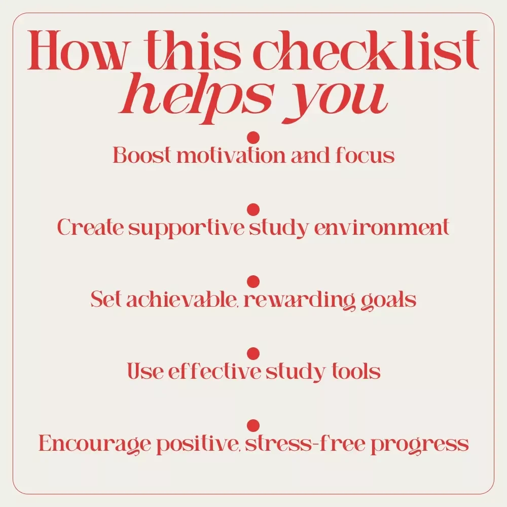 Checklist: Spark Her Study Motivation — Your Go-To Action Plan for Motivating Your Girlfriend to Study