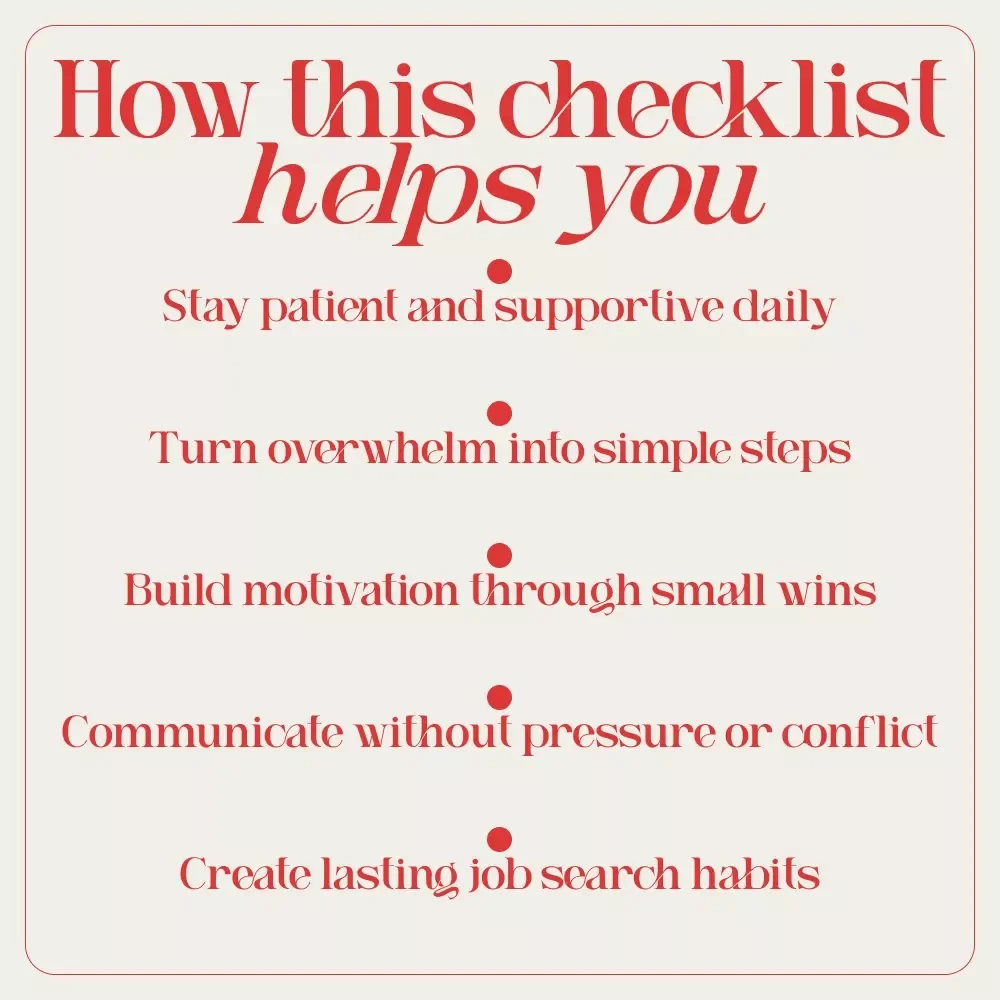 The Ultimate Job Motivation Checklist: Spark Action & Keep Moving | Job Search Motivation Guide | How to Motivate Someone to Find a Job Printable Checklist