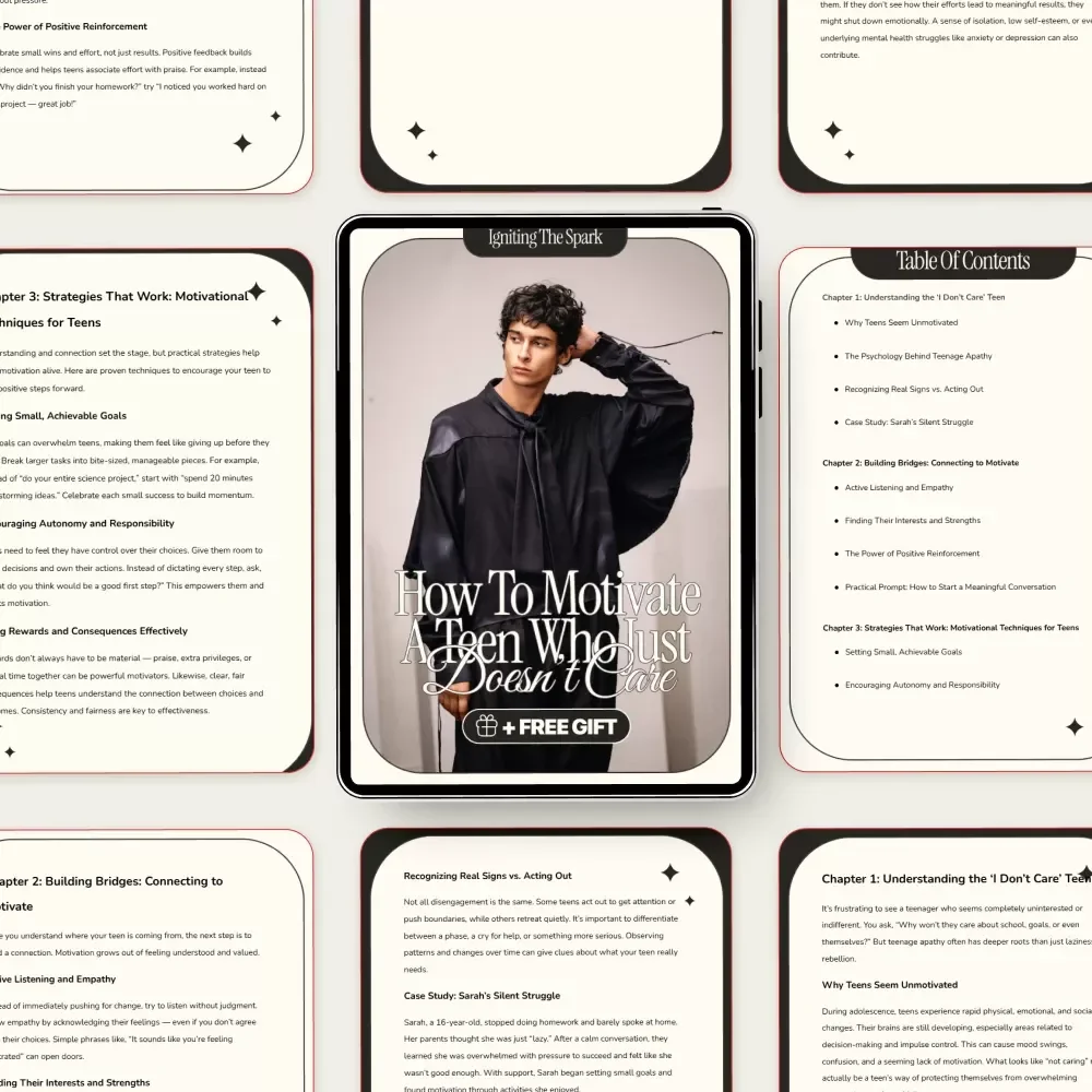 Igniting the Spark: How to Motivate a Teen Who Just Doesn’t Care | Teen Motivation Guide, Parenting eBook, Digital Download for Parents & Caregivers