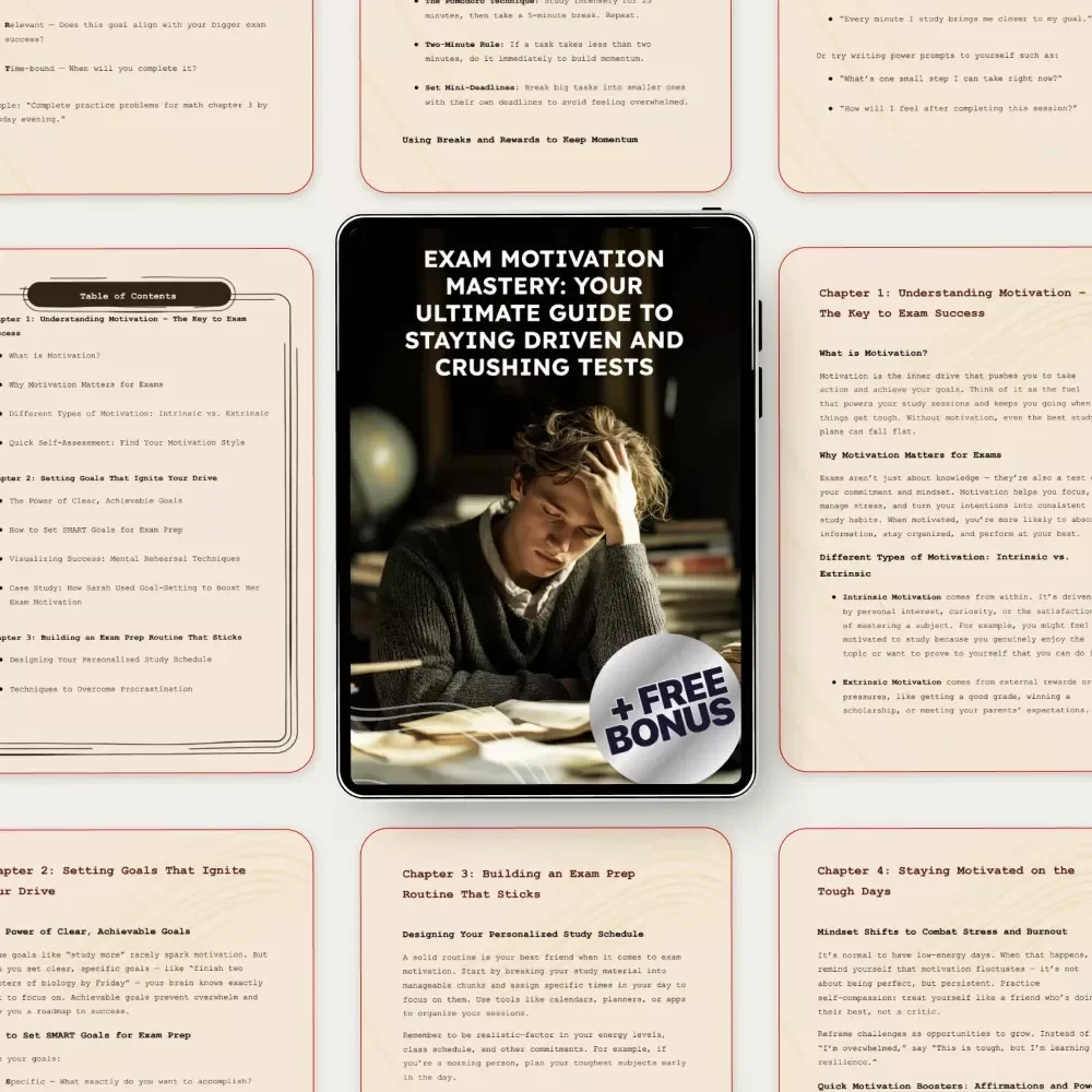 Exam Motivation Mastery: Your Ultimate Guide to Staying Driven and Crushing Tests | Study Success Guide | how to get motivated for exams