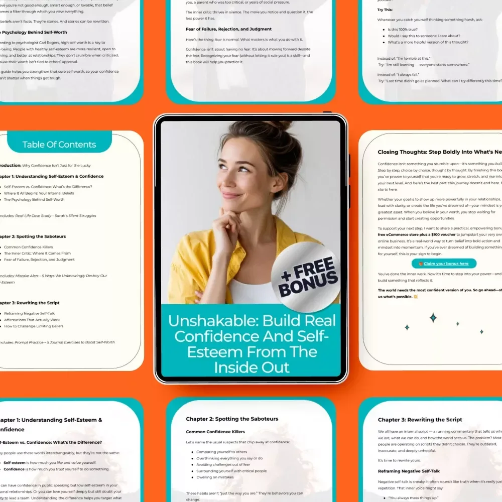 Unshakable: Build Real Confidence and Self-Esteem from the Inside Out - How to Develop Self Esteem and Confidence eBook