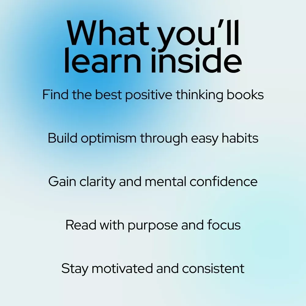 Think Bright: Must-Read Books to Spark Positive Thinking | Inspirational Guide Featuring Books to Help With Positive Thinking | Digital Download
