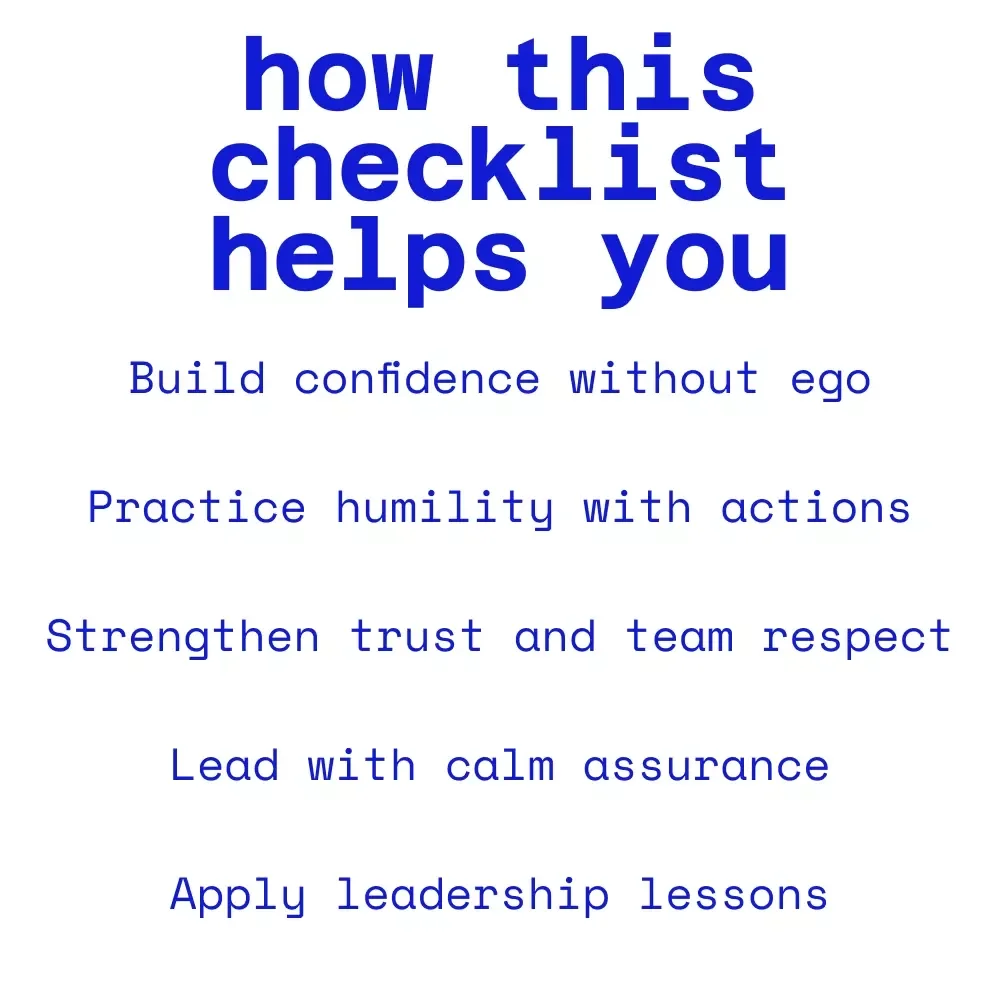 Checklist: Lead with Grace — Your Action Plan for Humble and Inspiring Leadership | Printable Humble Leadership Checklist | Digital Download for Confident, People-First Leaders