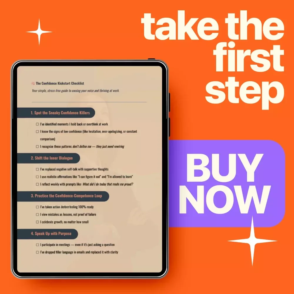 The Confidence Kickstart Checklist – A Practical Work Confidence Builder | how to overcome lack of confidence in work