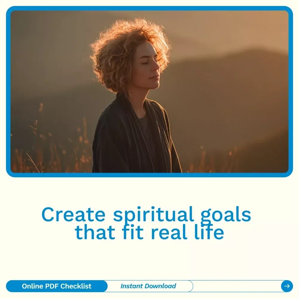 Soul Goals Checklist: A Fun + Focused Path to Spiritual Growth | Printable Spiritual Planner, Mindfulness & Self-Reflection Tool, how to set spiritual goals Guide