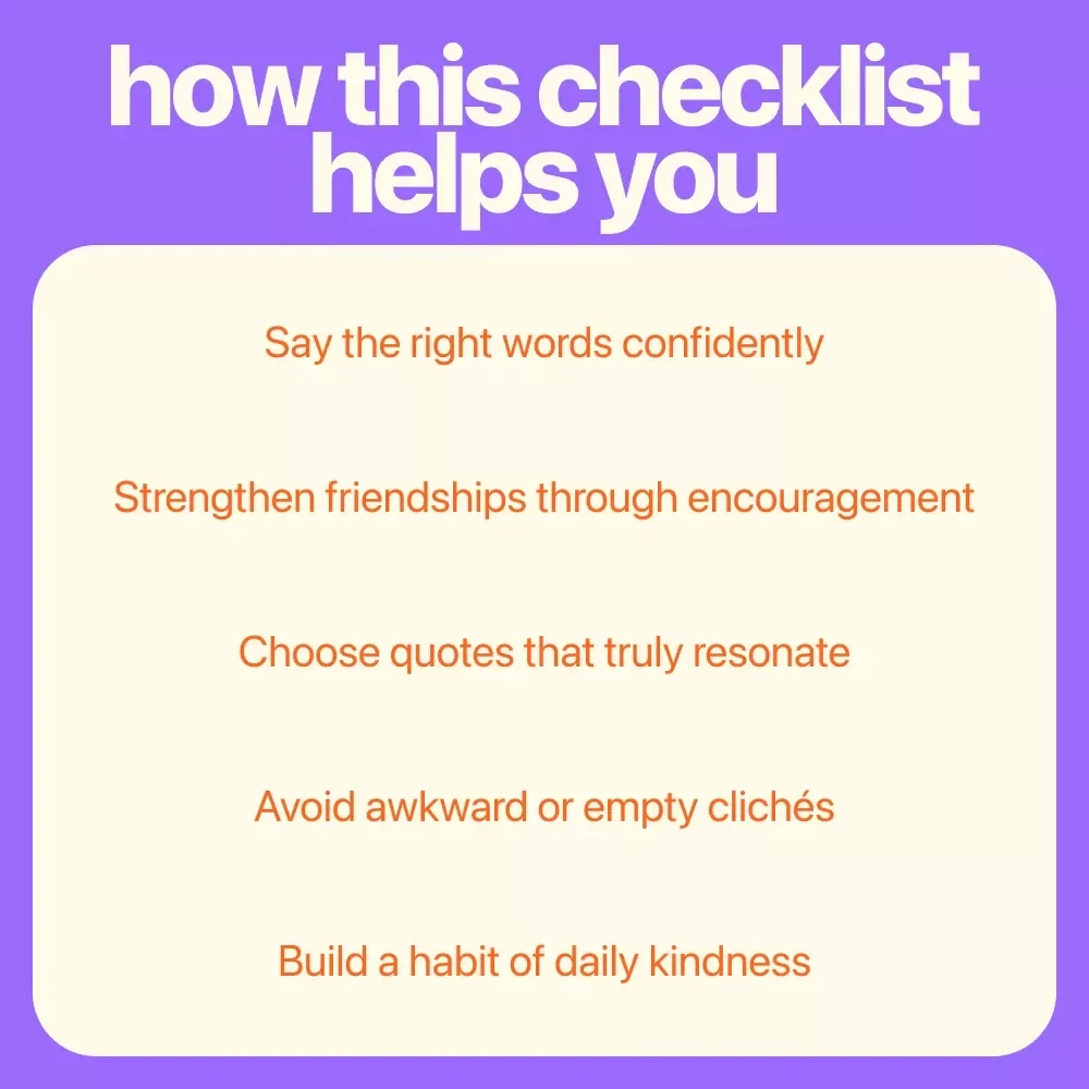 Checklist: Your Ultimate Guide to Uplifting Friends with Encouraging Quotes | Digital Download | Printable Encouragement Checklist | Friendship Support Guide
