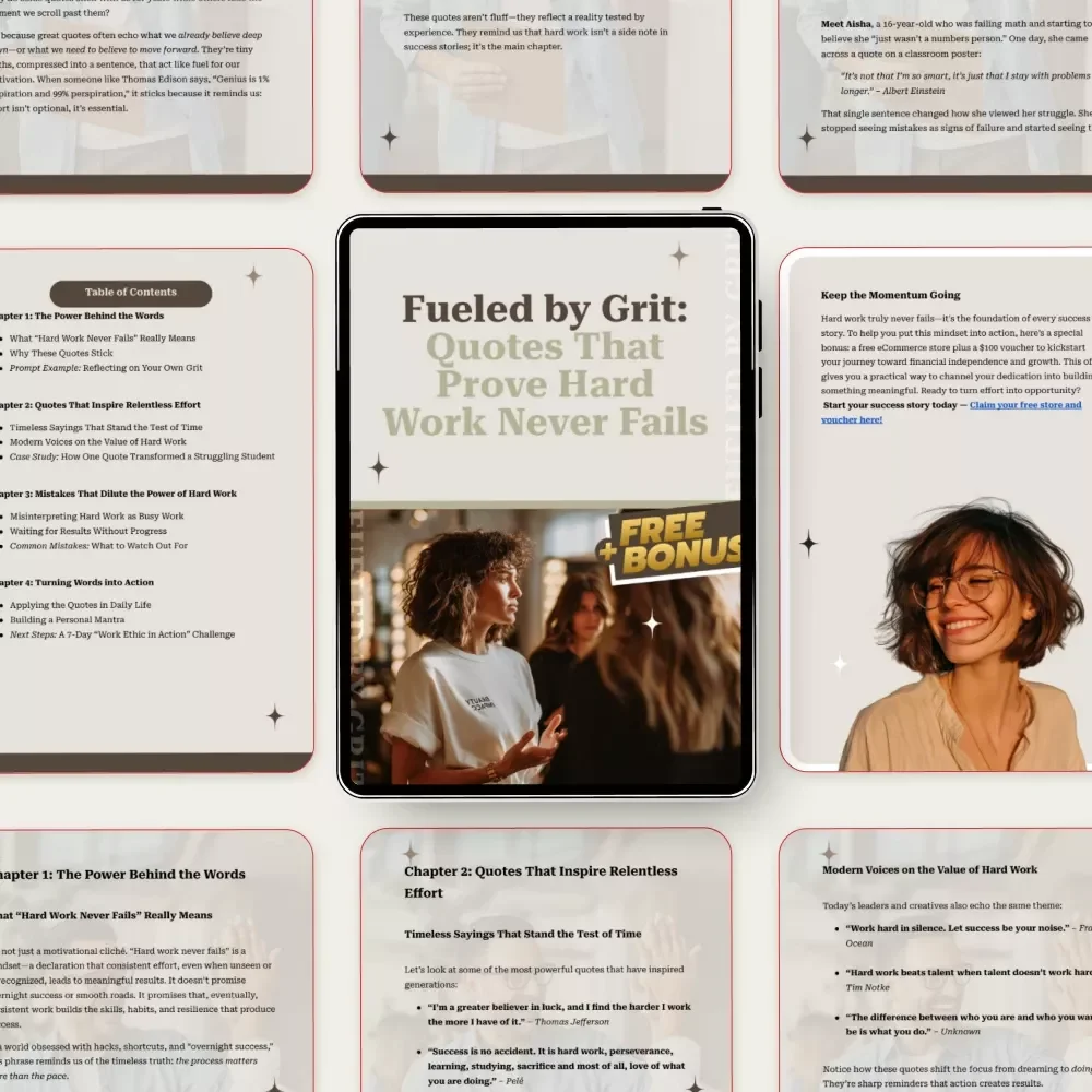 Fueled by Grit: Quotes That Prove Hard Work Never Fails – Motivational Guide to Harnessing the Power of Effort