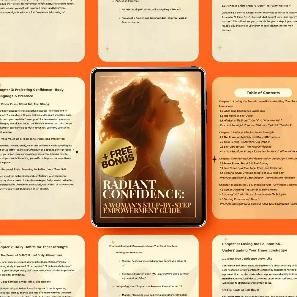 Radiant Confidence: A Woman’s Step-by-Step Empowerment Guide – Boost Your Self-Esteem and Transform Your Life