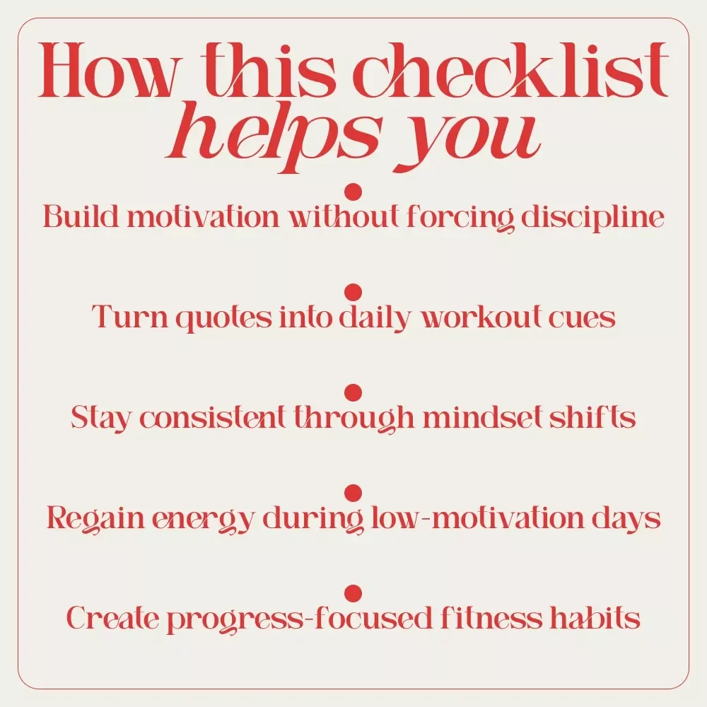 “Get Up & Glow!” — The Ultimate Exercise Motivation Quote Checklist | Printable Fitness Inspiration Guide with Exercise Quotes