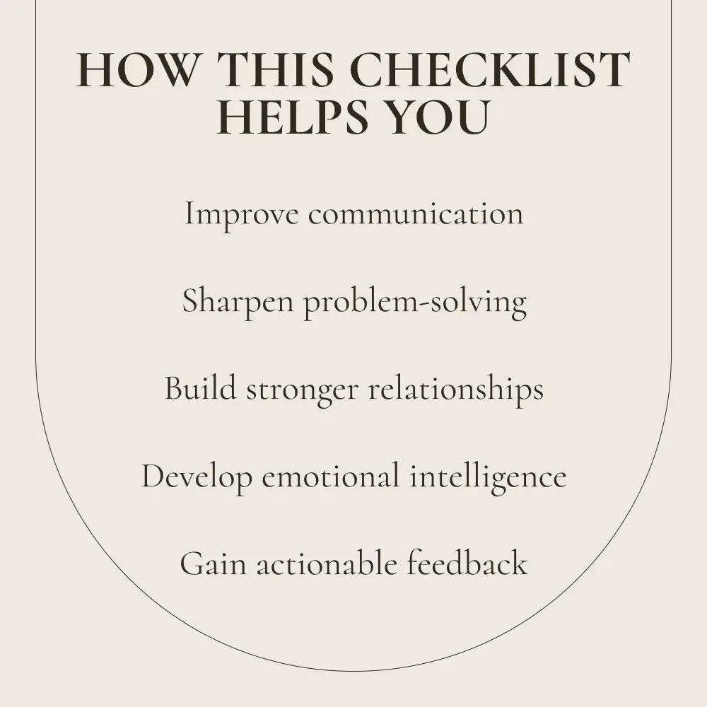 The Smarts & Heart Checklist: Boost Your Brainpower and People Skills – Master Your IQ and Social Skills