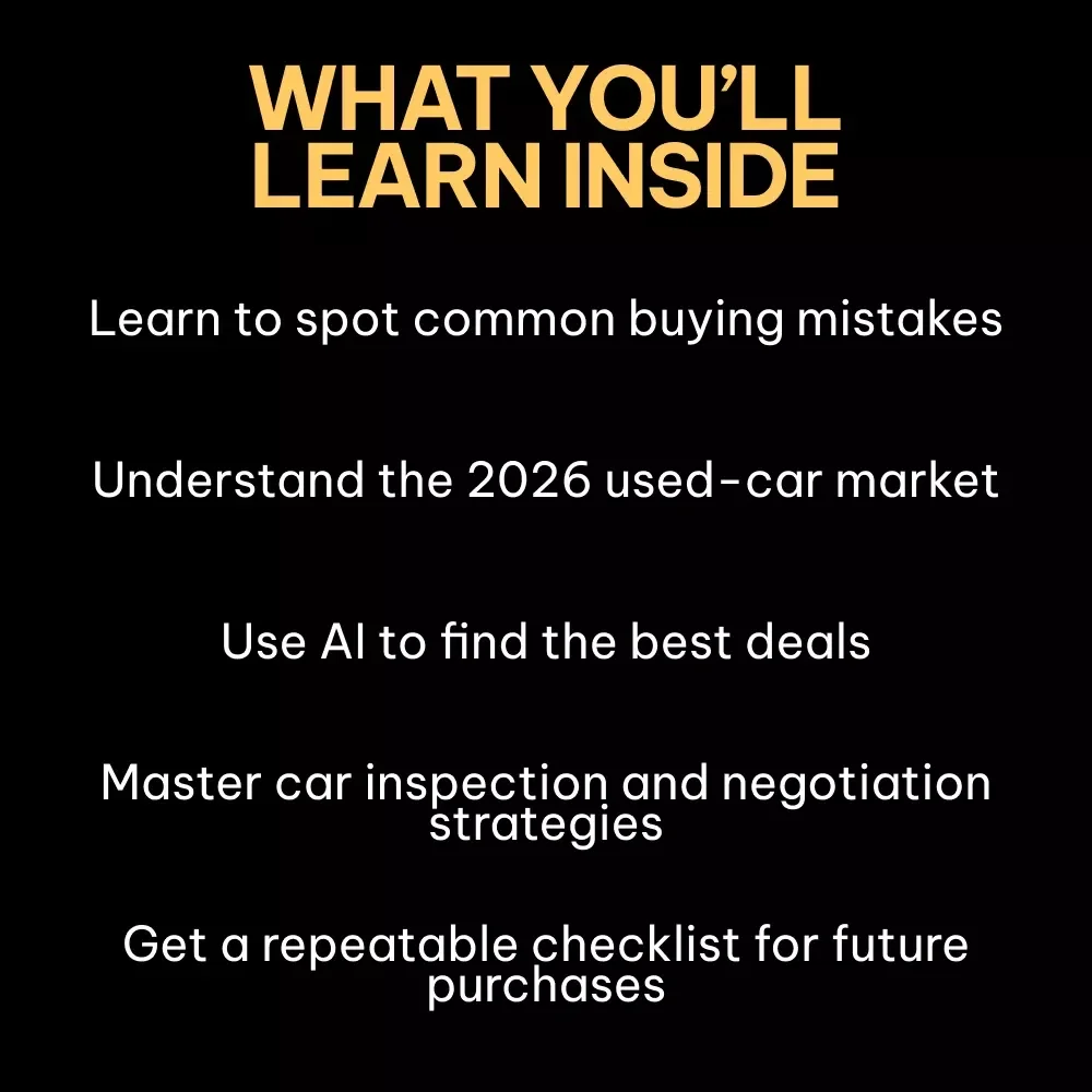 Smart Buys: Avoid Used Car Pitfalls in 2026 - Expert eBook Guide to Avoid Common Mistakes When Buying a Used Car