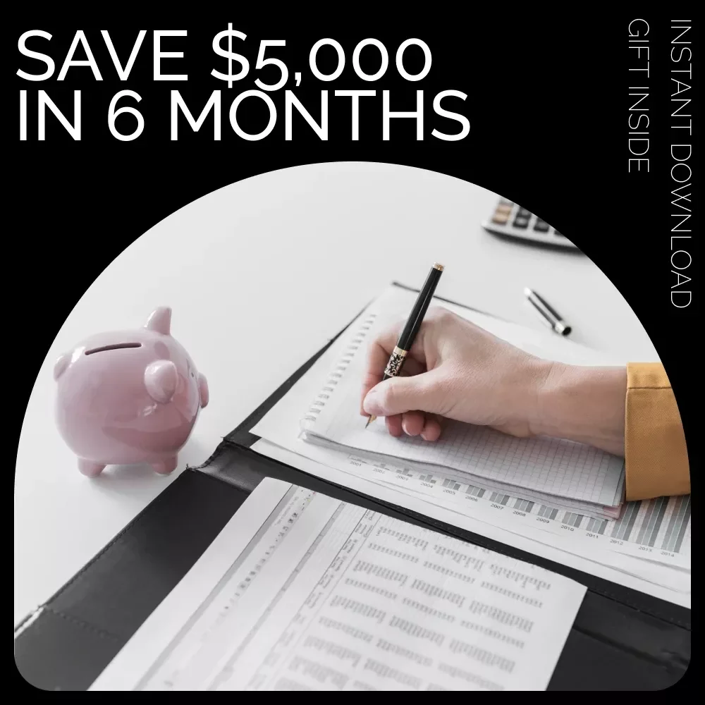 Save $5,000 in 6 Months Checklist 💸🚀 | Savings Challenge Checklist, Money Saving Guide, Budget Planner Digital Download