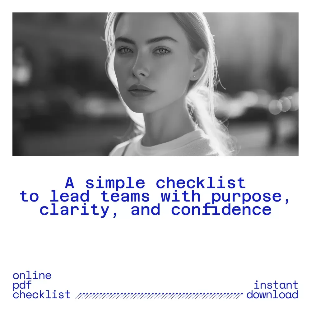 The Purpose-Driven Manager Checklist | Leadership Checklist for Strong Manager Qualities, Vision, Communication & Accountability | Printable Digital Download
