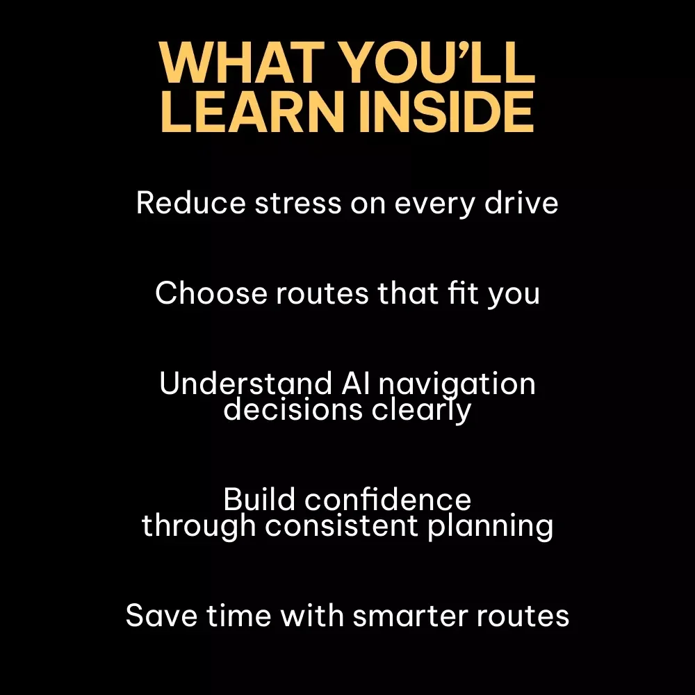 Smart Routes Calm Drives | AI Route Planning for Drivers Guide | Stress-Free Navigation & Confident Driving Digital Download