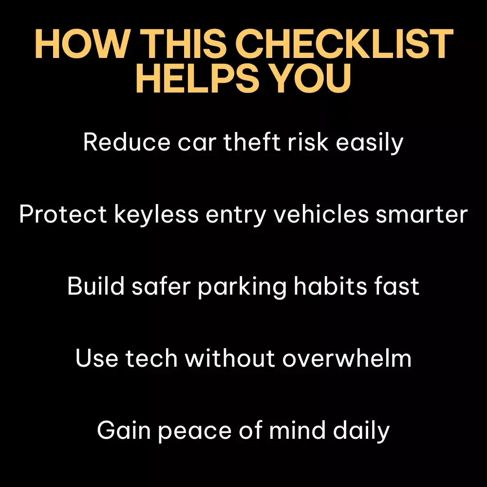 Lock Smarter Not Harder | Car Theft Prevention Guide, Keyless Entry Security Checklist, Vehicle Safety Digital Download