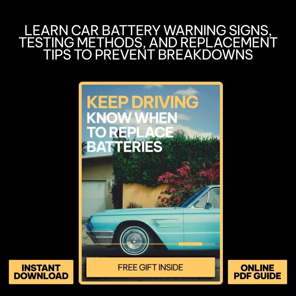 Keep Driving: Know When to Replace Batteries | Car Battery Care eBook Guide | Digital Download for Smart Drivers | when to replace a car battery Tips & Maintenance Checklist | DIY Auto Care Resource