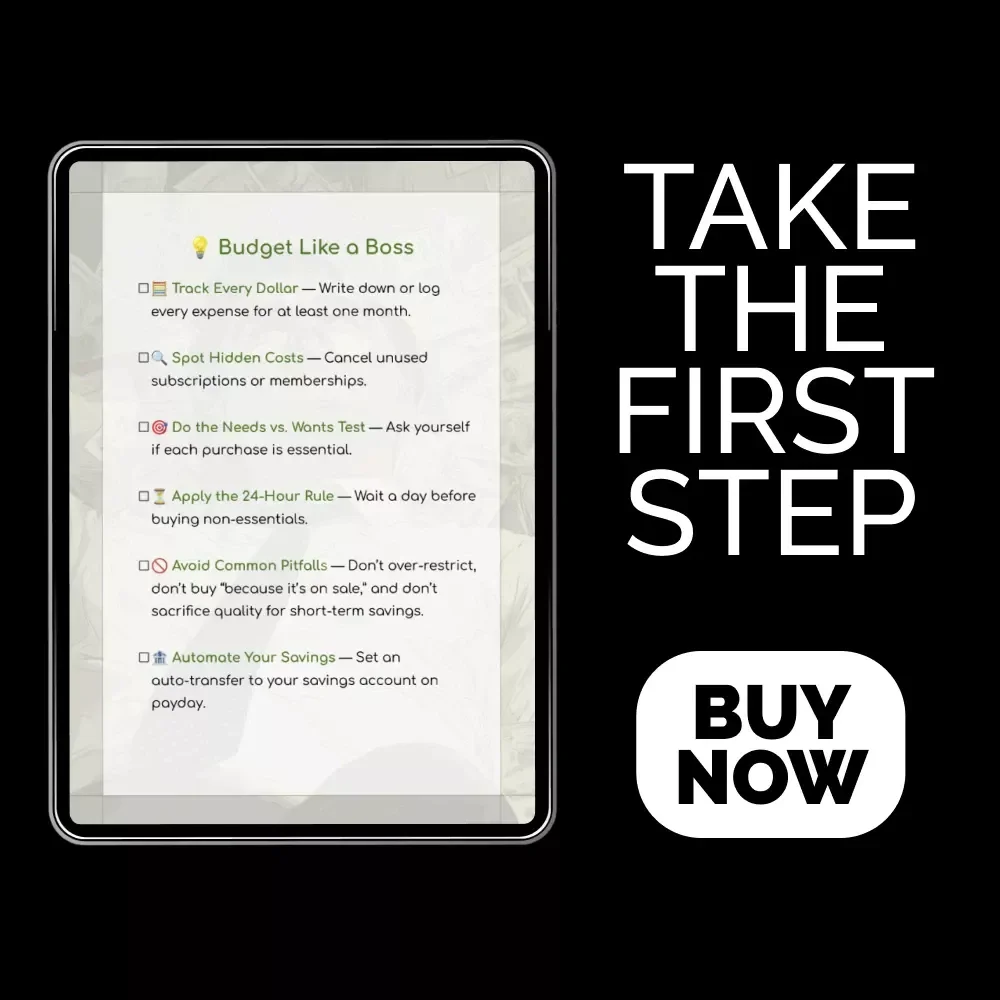 Budget Like a Boss | Smart Money Checklist | Simple Guide on how to save on a budget | Digital Download