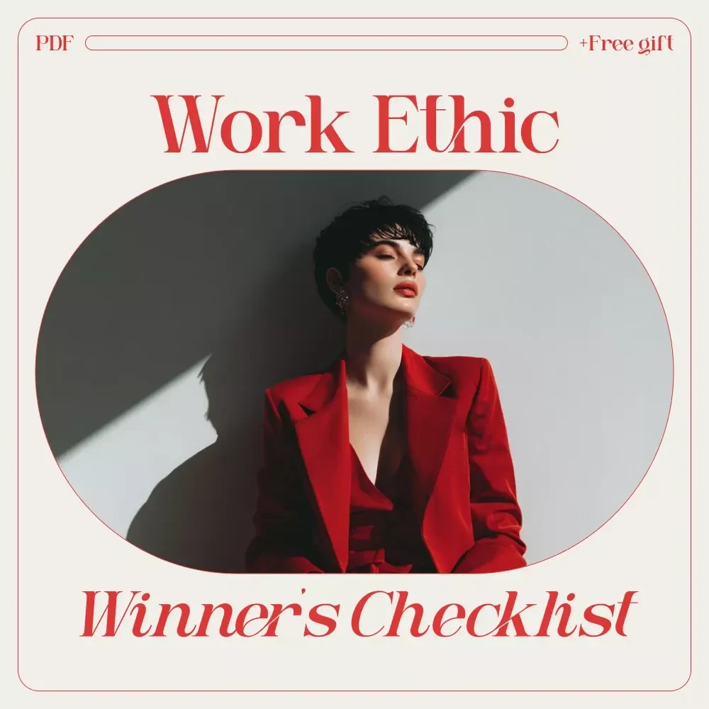 The Work Ethic Winner’s Checklist: 12 Ways to Work Like You Mean It – Printable Productivity Checklist Inspired by work ethic quotes for Focus, Discipline & Daily Wins