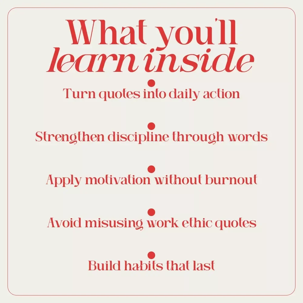 Built to Work: Timeless Quotes That Shape Strong Work Ethics – A Practical Guide to Work Ethic Quotes, Motivation, Discipline & Daily Habits