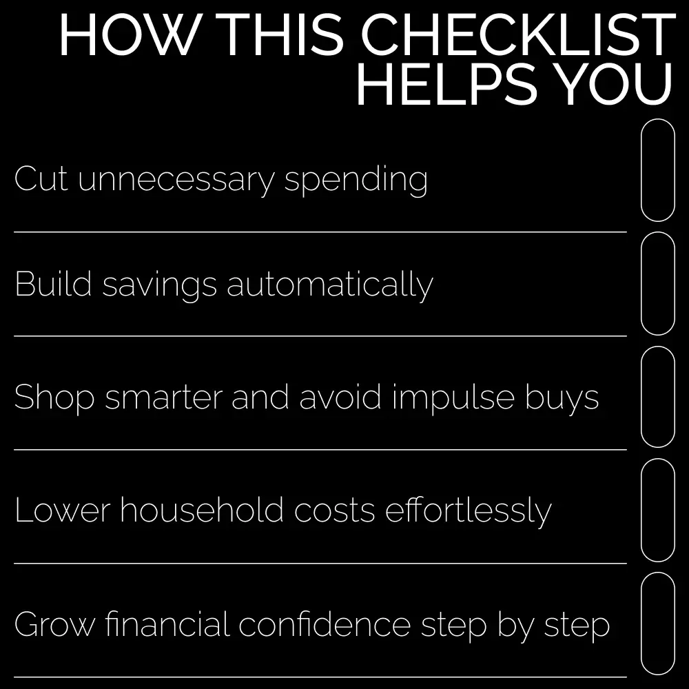 Money-Saving Master Checklist | Digital Download Budget Planner, Personal Finance Guide, Smart Spending & Savings eBook Checklist