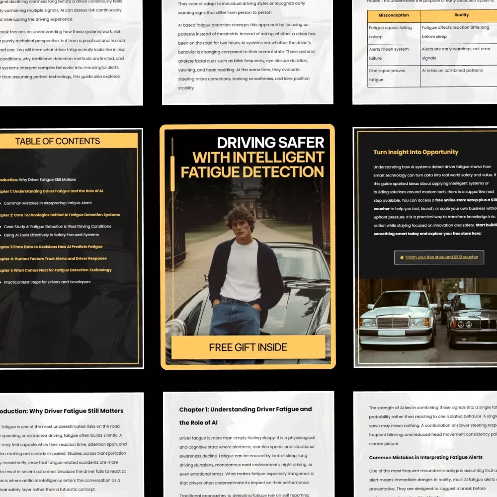 Driving Safer With Intelligent Fatigue Detection – Practical eBook Guide to AI Systems for Detecting Driver Fatigue, Smarter Road Safety, Human Factors & Future Technology