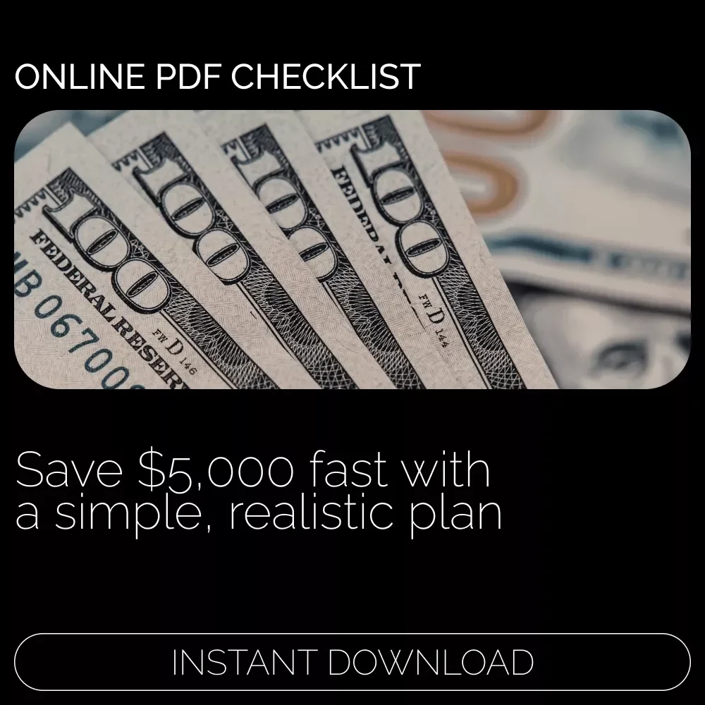 Save $5,000 in 6 Months Checklist 💸🚀 | Savings Challenge Checklist, Money Saving Guide, Budget Planner Digital Download
