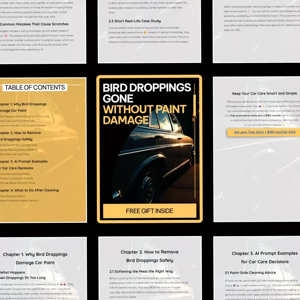 Bird Droppings Gone Without Paint Damage – A Practical Guide on how to remove bird droppings from car paint Safely & Easily