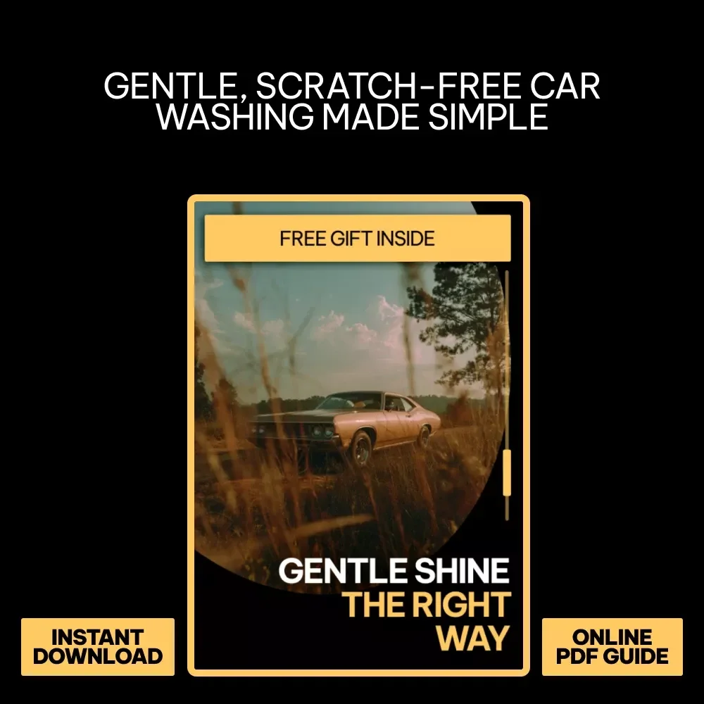 Gentle Shine the Right Way – Safe Hand Washing Guide, Scratch-Free Car Wash eBook, Paint Protection Checklist, Smart AI Prompts for Better Car Care