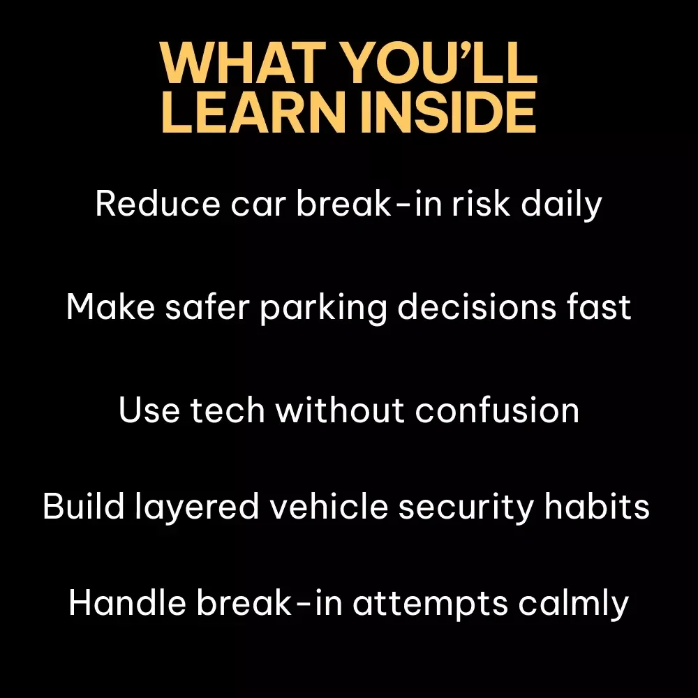 Lock It Smart – Car Theft Prevention Guide, Vehicle Security eBook, Smart Parking Checklist, AI Prompts for Car Safety, Digital Download