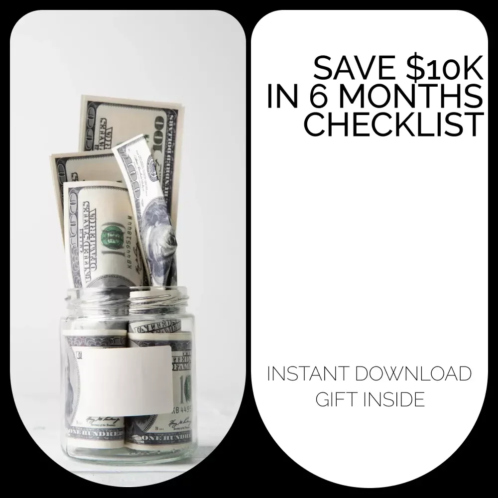 Save $10K in 6 Months Checklist 💸✅ | Digital Budget Planner, Savings Challenge, Money Goal Tracker, Personal Finance Guide