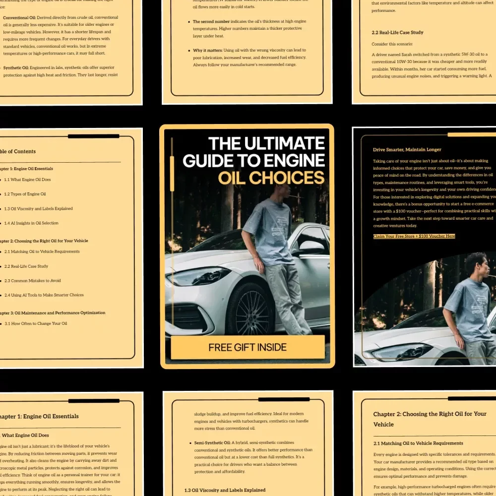 The Ultimate Guide to Engine Oil Choices: Your Essential eBook on Choosing the Right Oil for Your Vehicle