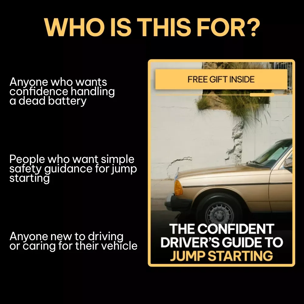 The Confident Driver’s Guide to Jump Starting | safe steps for jump starting a car | Digital Download eBook for Drivers, New Car Owners & Roadside Preparedness