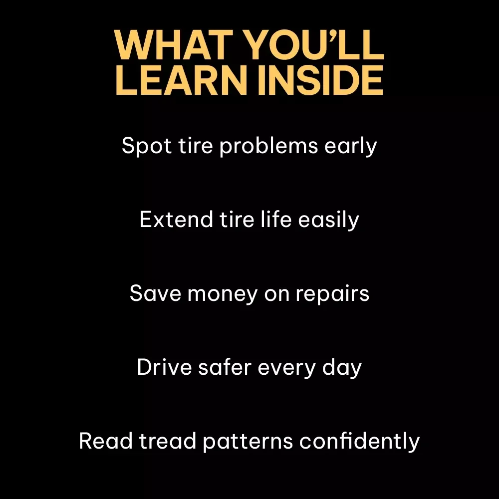 Drive Smart: Understanding Uneven Tire Wear | Printable Digital Guide for Drivers | Learn what uneven tire wear means & How to Fix It | Car Maintenance Checklist Resource | Instant Download for Smarter Vehicle Care