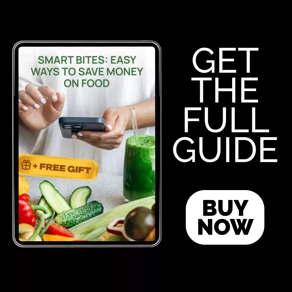 Smart Bites: Easy Ways to Save Money on Food 🍽️💰 | Budget Grocery Guide, Meal Planning eBook, Food Savings Checklist, Digital Download