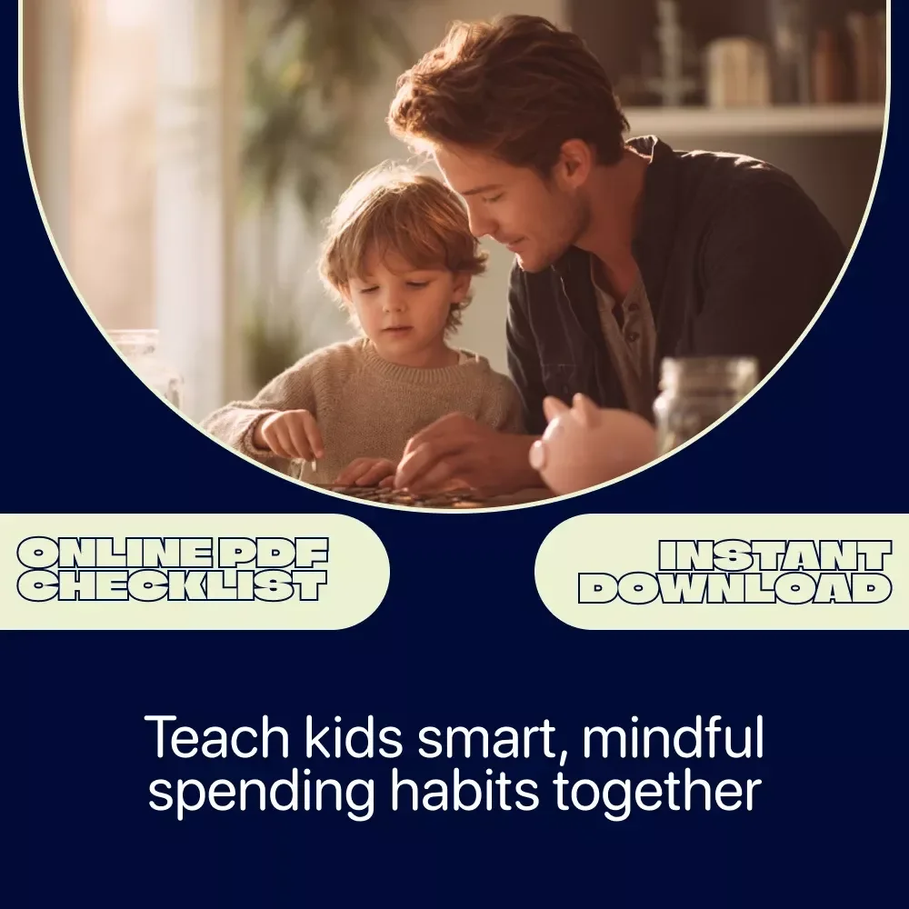 Spending Habits Checklist for Kids – Kids Money Skills Printable, Allowance & Minimalist Spending Guide for Families
