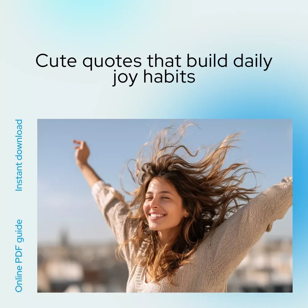 Little Sparks of Joy: Cute Quotes to Brighten Your Day – A Feel-Good Guide of Cute Inspirational Quotes for Daily Positivity