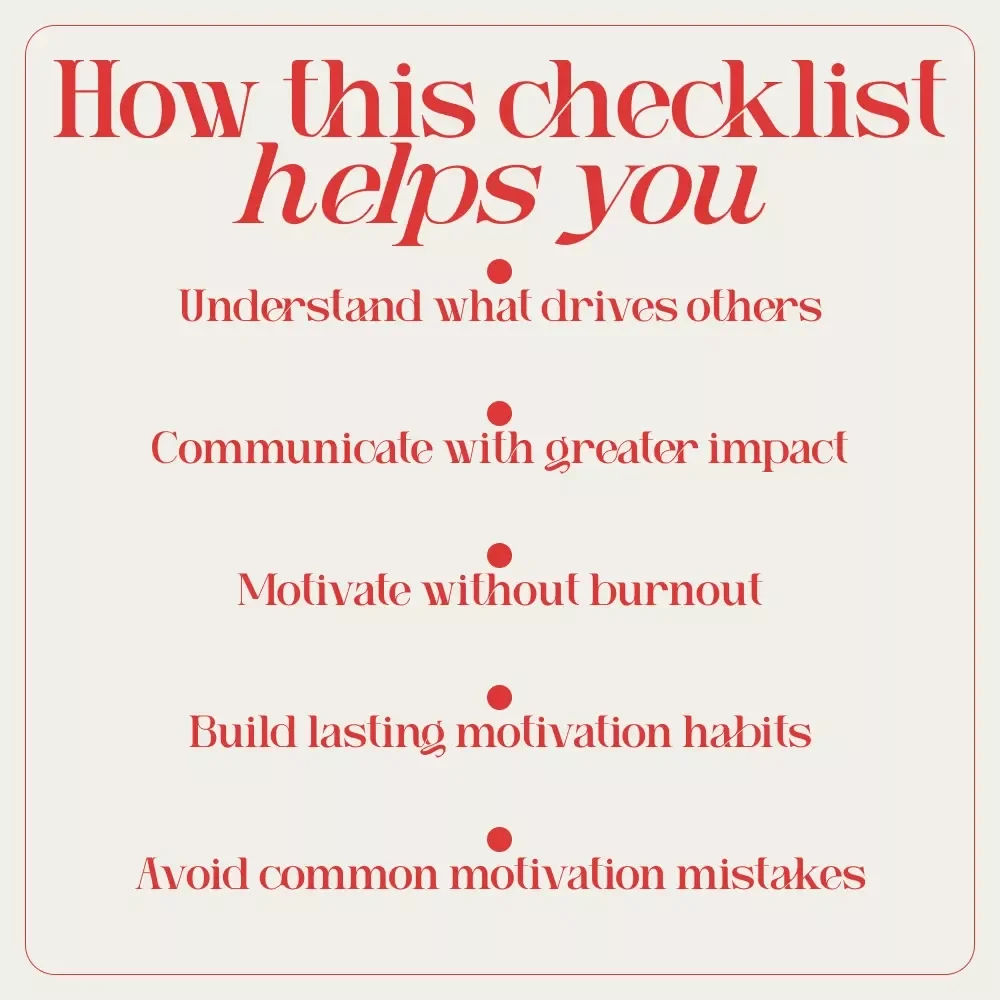 The Motivation Decoder Checklist – How to Motivate Anyone with a Simple, Practical Digital Checklist
