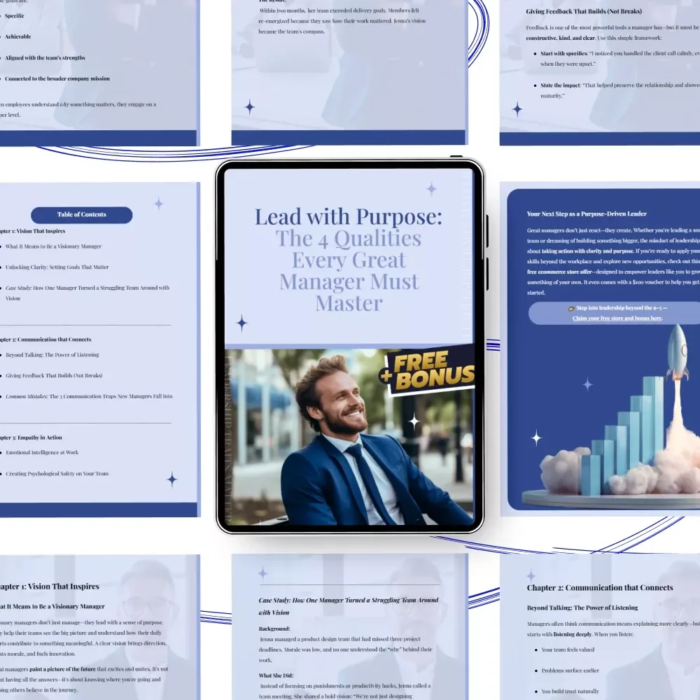 Lead with Purpose: The 4 Qualities Every Great Manager Must Master | Practical Guide to Essential Manager Qualities for Confident Leadership