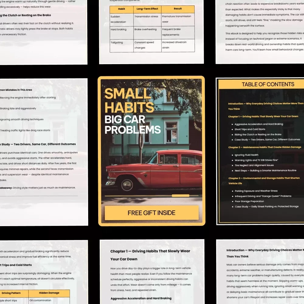 Small Habits Big Car Problems – Car Maintenance Guide eBook, Driving Habits Checklist, Vehicle Longevity Digital Download for Smarter Car Ownership