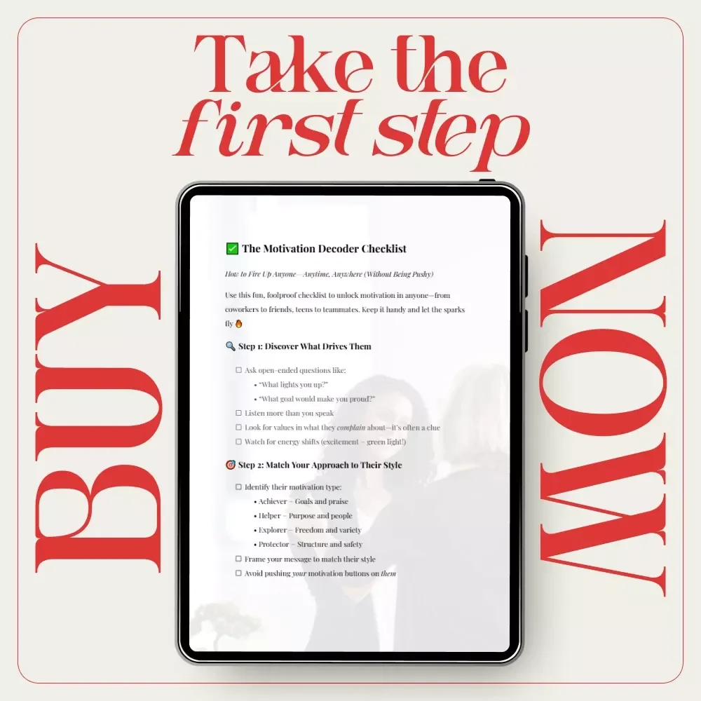The Motivation Decoder Checklist – How to Motivate Anyone with a Simple, Practical Digital Checklist
