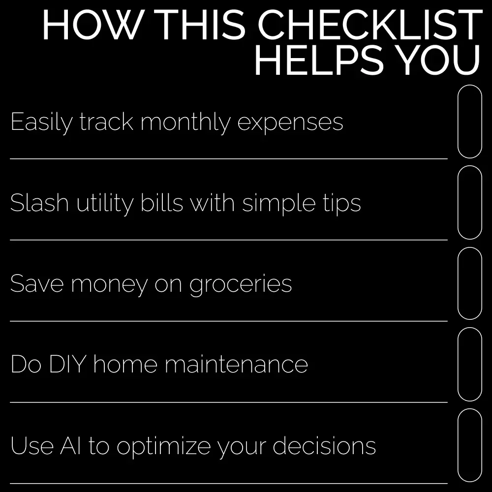 Your Home Savings Checklist: A Simple Guide to Cutting Expenses & Boosting Savings